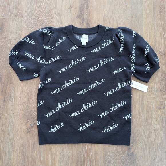 Anthropologie Maeve Maxine Puff Sleeve Sweater Tee - Picture 2 of 5